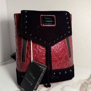 Loungefly Disney Villains Red and Black Backpack